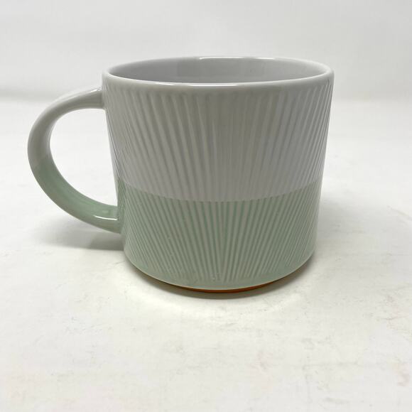Starbucks Mint Green and White Etched Stoneware Coffee Mug - Picture 5 of 8
